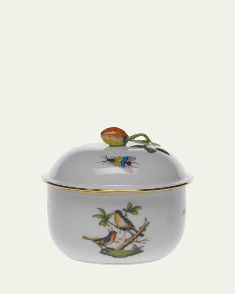 Rothschild Bird Covered Sugar Dish with Strawberry
